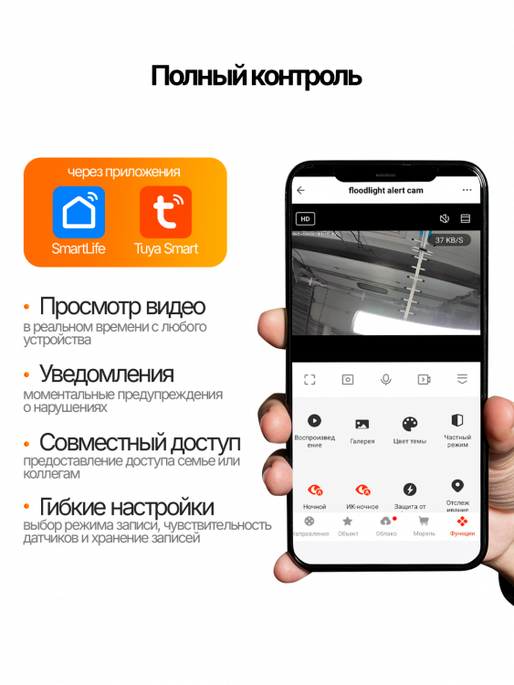 Камера видеонаблюдения уличная с сим картой и микрофоном 4 Mp Орбита OT-VNI52